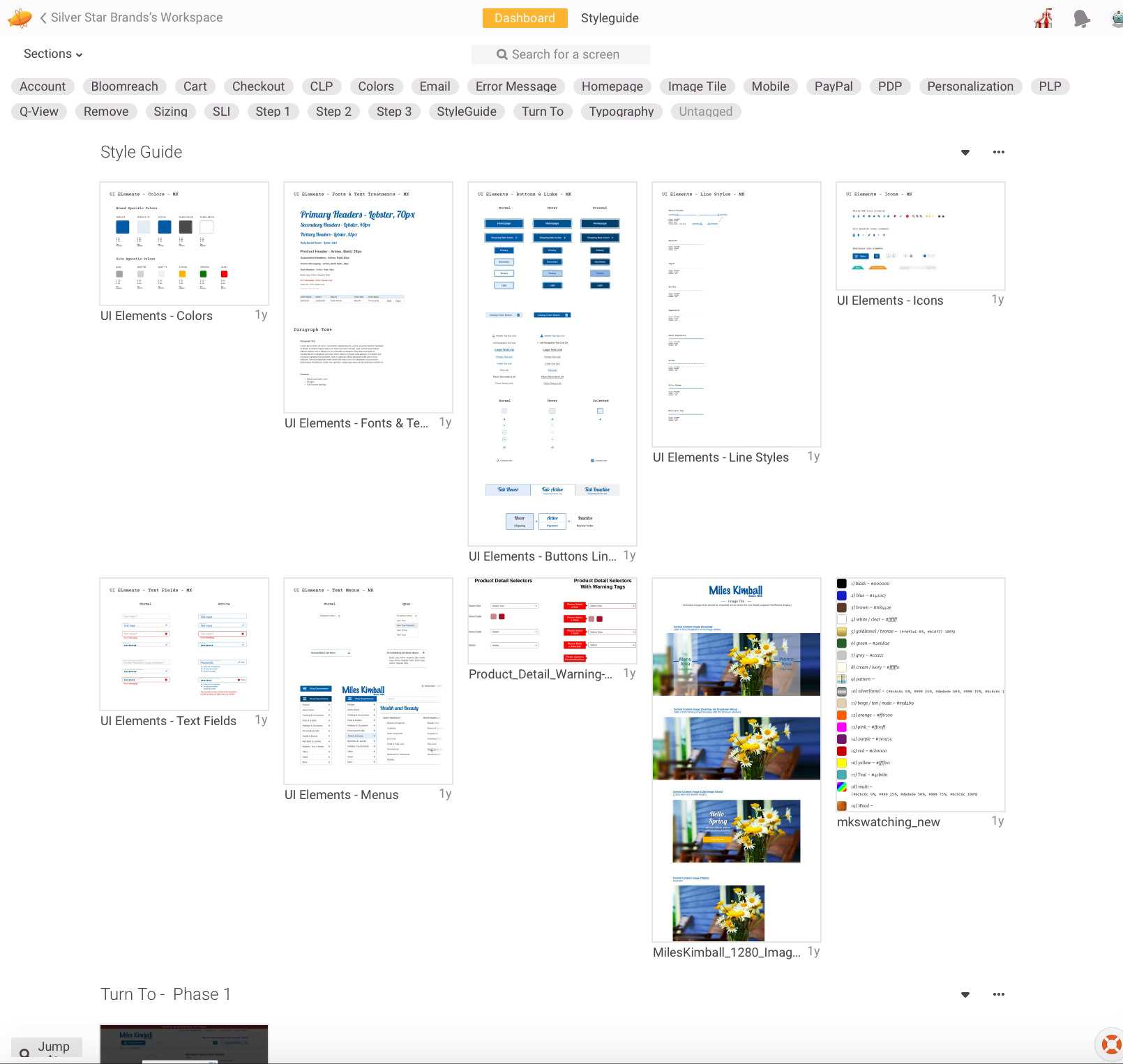 Miles Kimball web design system and responsive interface library